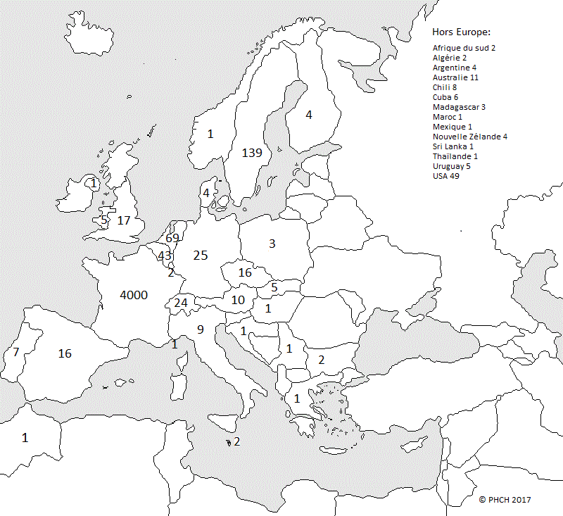 Aronde répartition monde 4508.gif