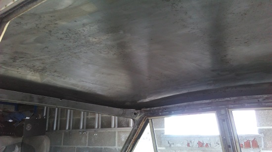 décapage du toit intérieur