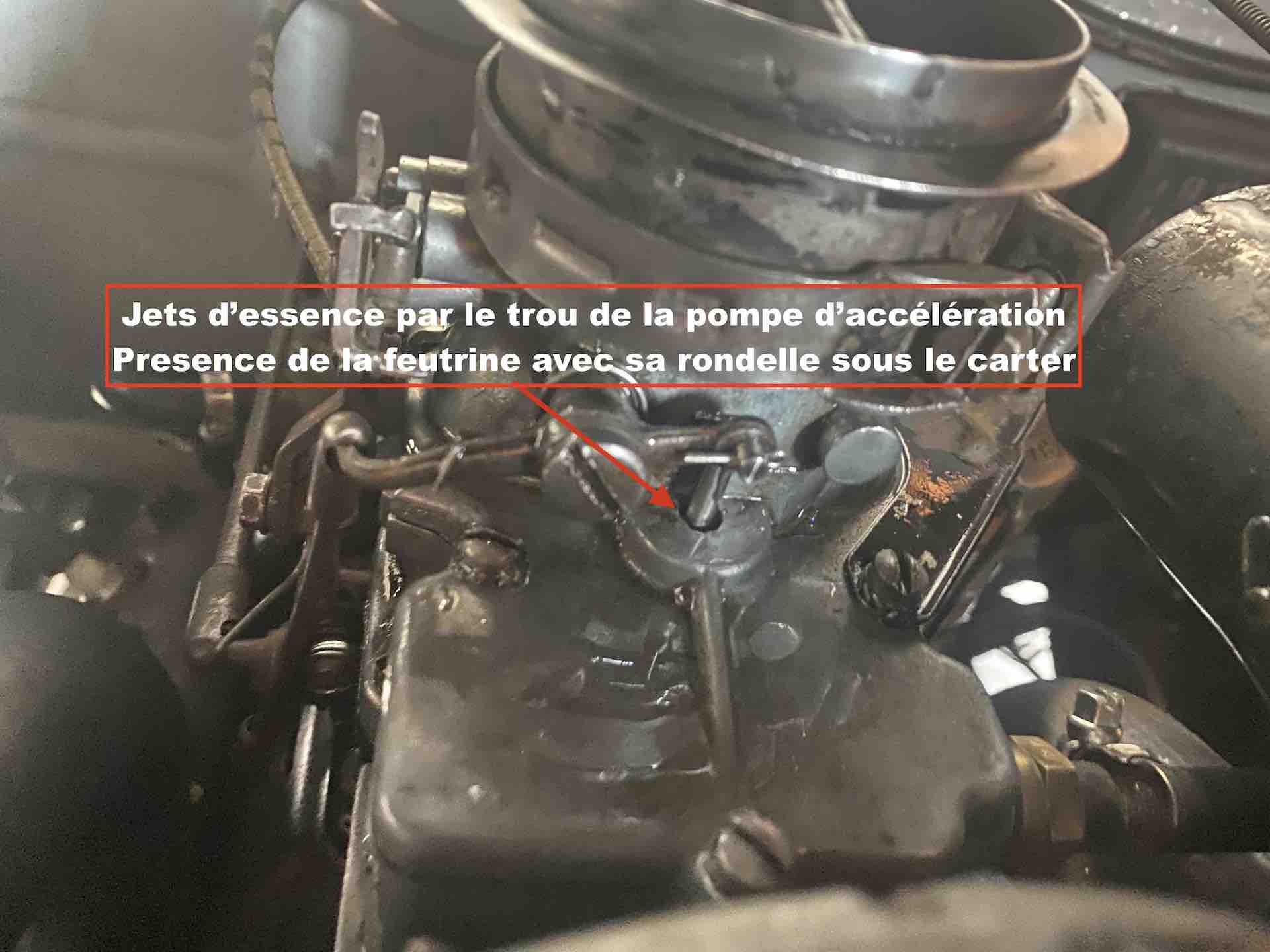 Fuite sur le dessus du carter du carburateur