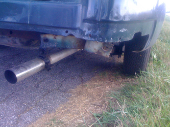 Brackets shortened. Perhaps for a tow-bar..