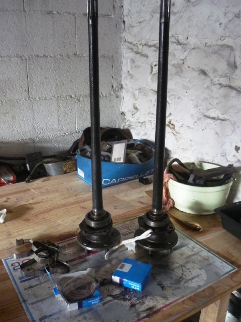 Après contrôle c'est le roulement droit qui fait du bruit je décide de remplacer les 2 par des roulements étanches